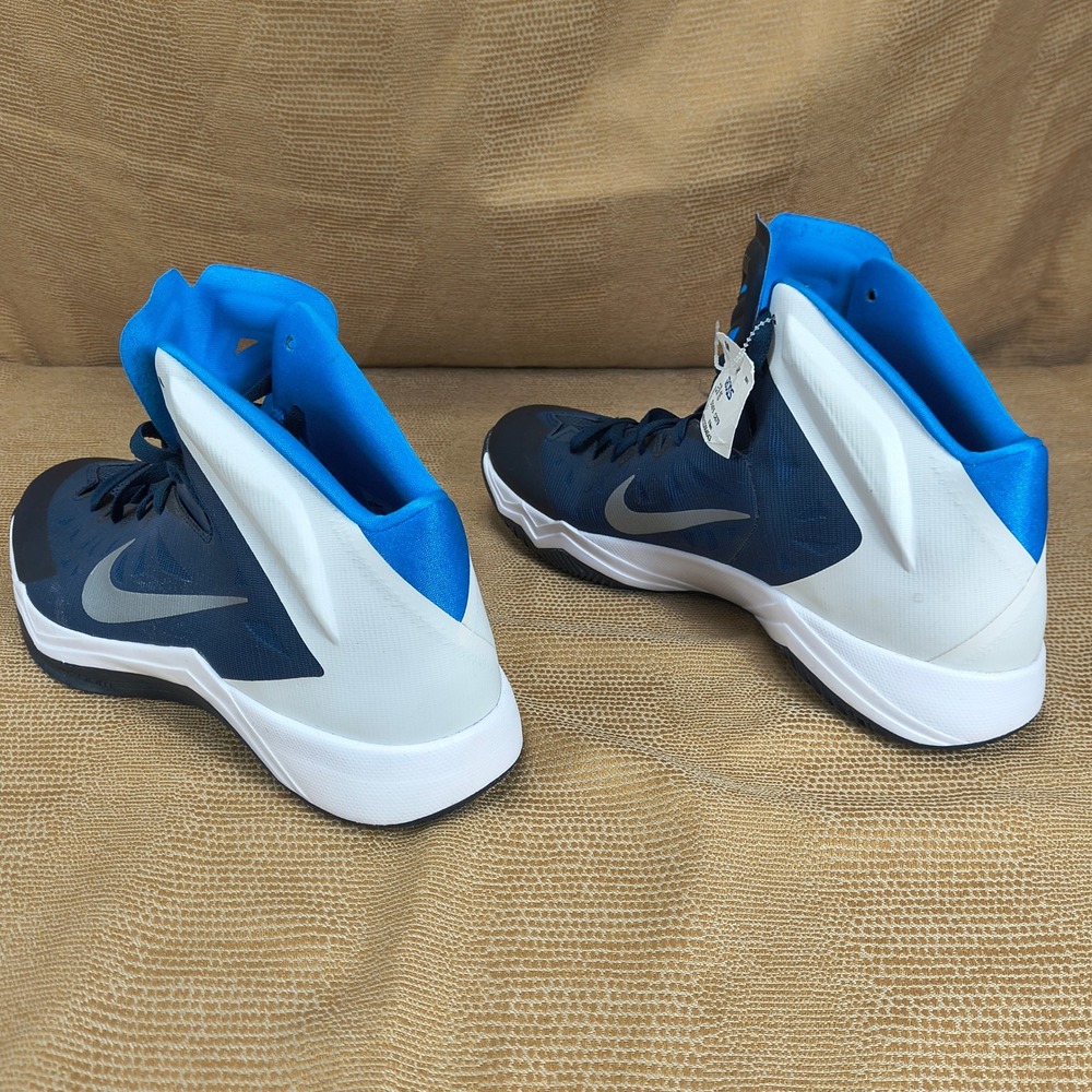 Nike Zoom Hyperquickness Mens 15 Midnight Navy Silver Blue 599420-400 Basketball - Picture 8 of 16